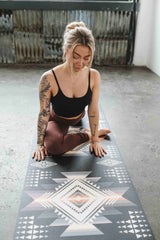 Buffalo Hills Shadow Yoga Mat – 6 mm Extra Thick, Double-Sided Non-Slip, Eco-Friendly PER with Southwestern Design | from Yune Yoga