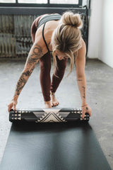 Buffalo Hills Shadow Yoga Mat – 6 mm Extra Thick, Double-Sided Non-Slip, Eco-Friendly PER with Southwestern Design | from Yune Yoga