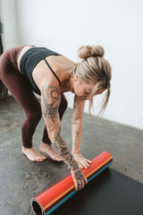 Elk Meadow Yoga Mat – 6 mm Extra Thick, Double-Sided Non-Slip, Eco-Friendly PER with Multi-Color Meadow Design | from Yune Yoga