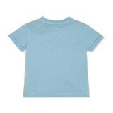 100% Earth loving Kid T-Shirt - Slate Blue/neon from Manymoons