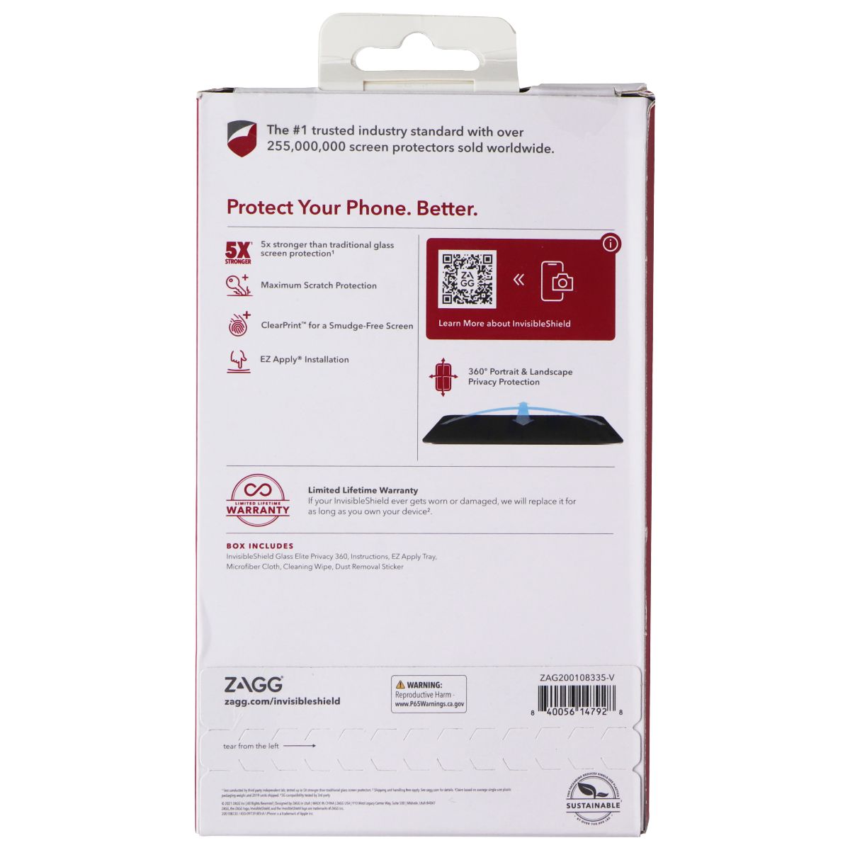 ZAGG (Glass Elite Privacy 360) Protector for Apple iPhone 13 mini - Privacy From Simple Cell