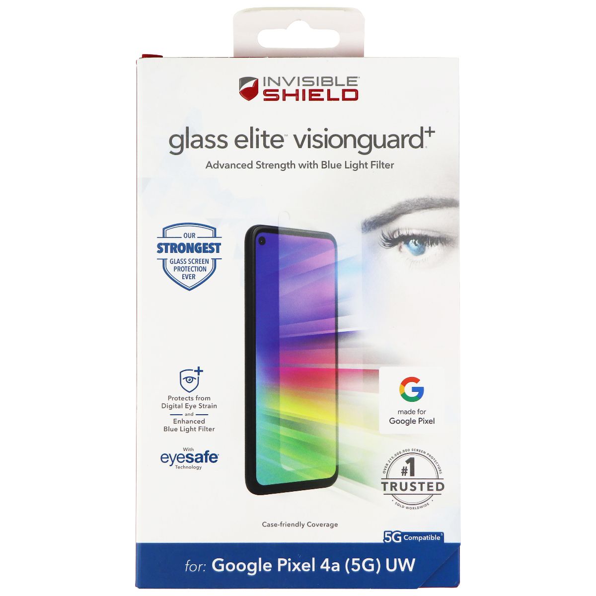 ZAGG (Glass Elite VisionGuard+) Screen Protector for Google Pixel 4a (5G) UW from Simple Cell Shop