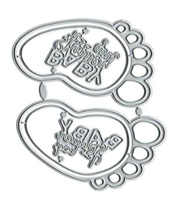 –°hildren's Footprints Cutting Dies Set F07M2-7-ZG294 From Wizardi
