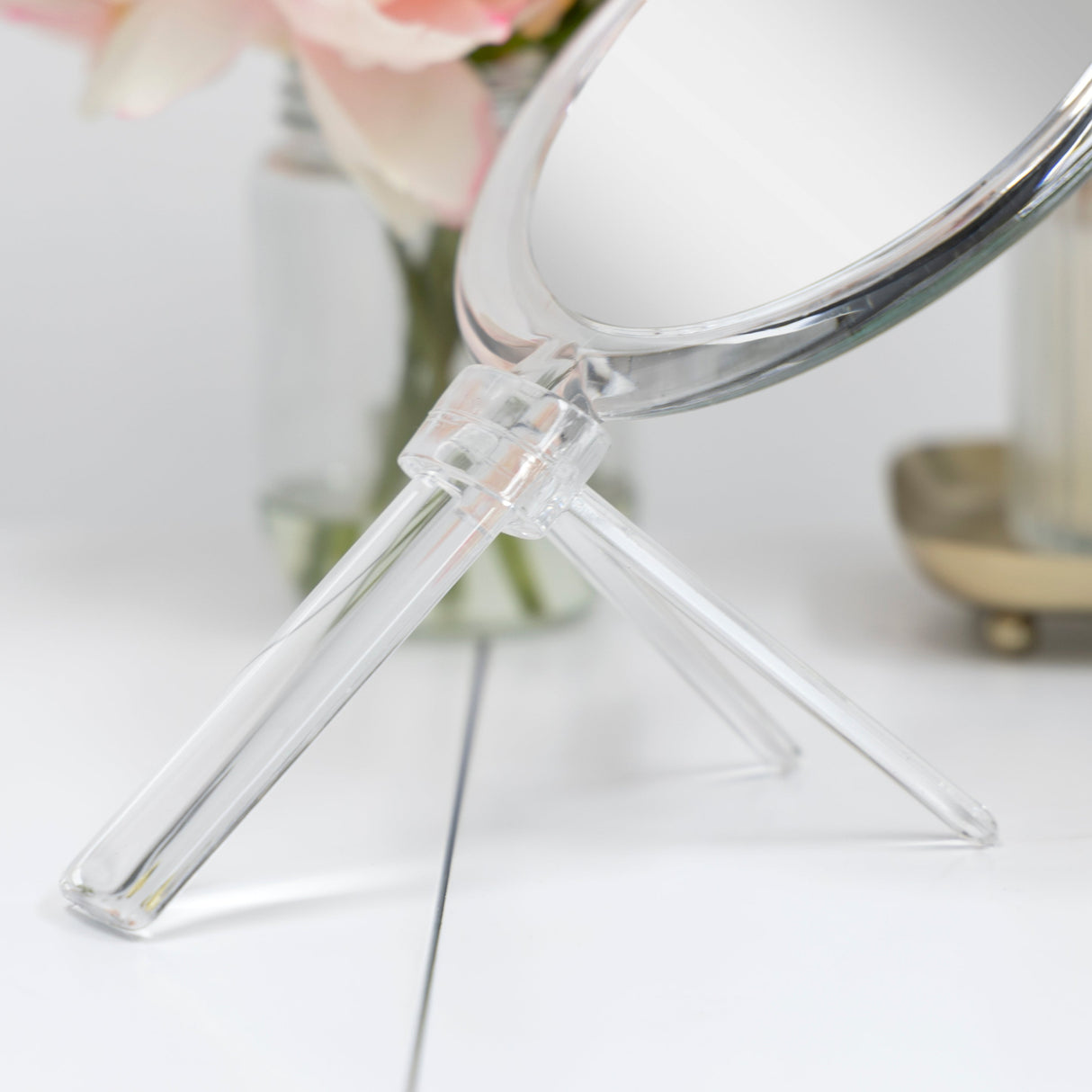 Handheld Mirror for Makeup with Magnifications & Stand from Zadro