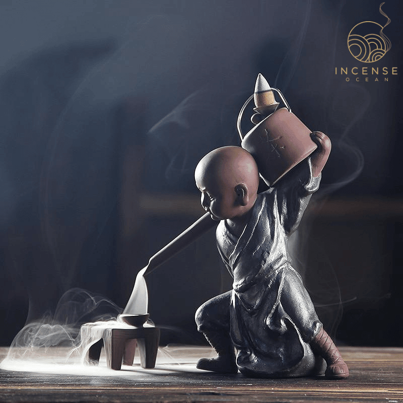 Zen Kung Fu Monk Incense Burner from incenseocean