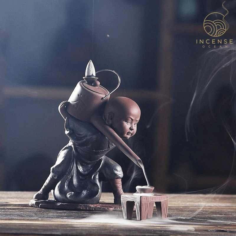Zen Kung Fu Monk Incense Burner from incenseocean