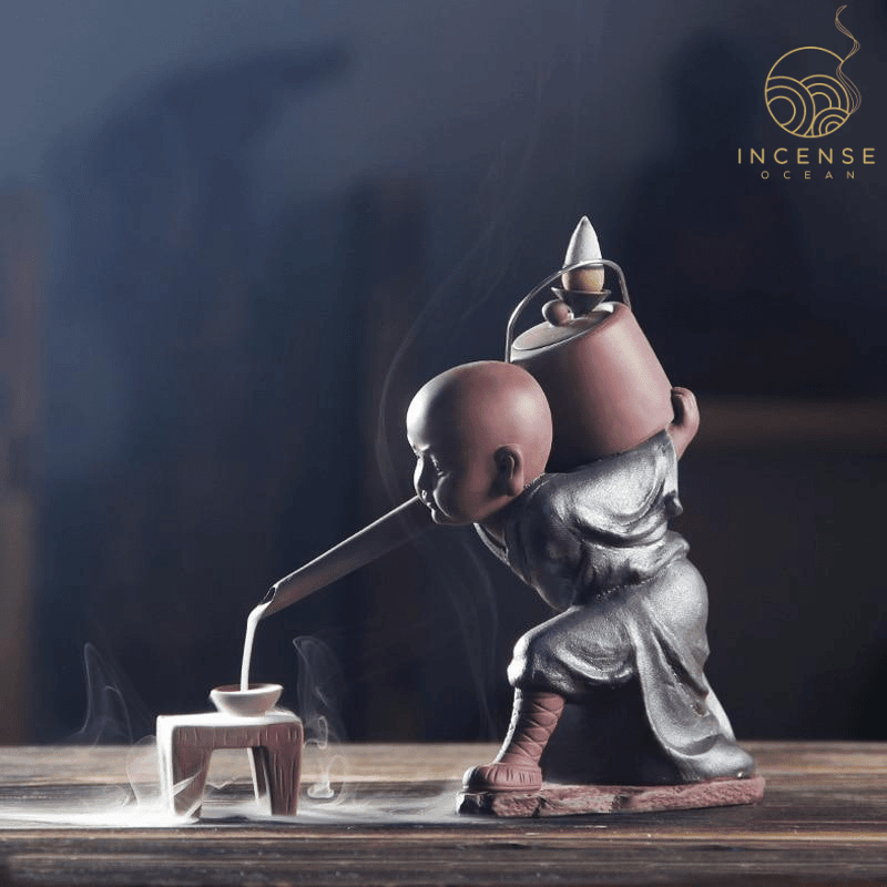 Zen Kung Fu Monk Incense Burner from incenseocean