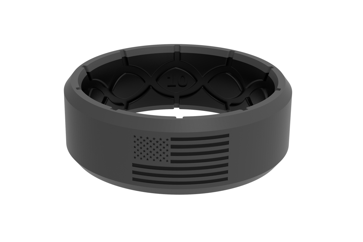 Zeus Edge Hero America Deep Stone Grey Ring from Groove Life