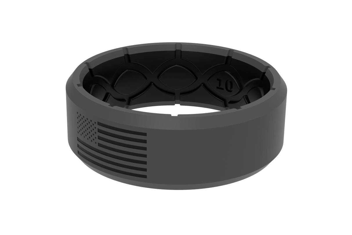 Zeus Edge Hero America Deep Stone Grey Ring from Groove Life