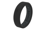 Zeus Midnight Black Thin Ring from Groove Life
