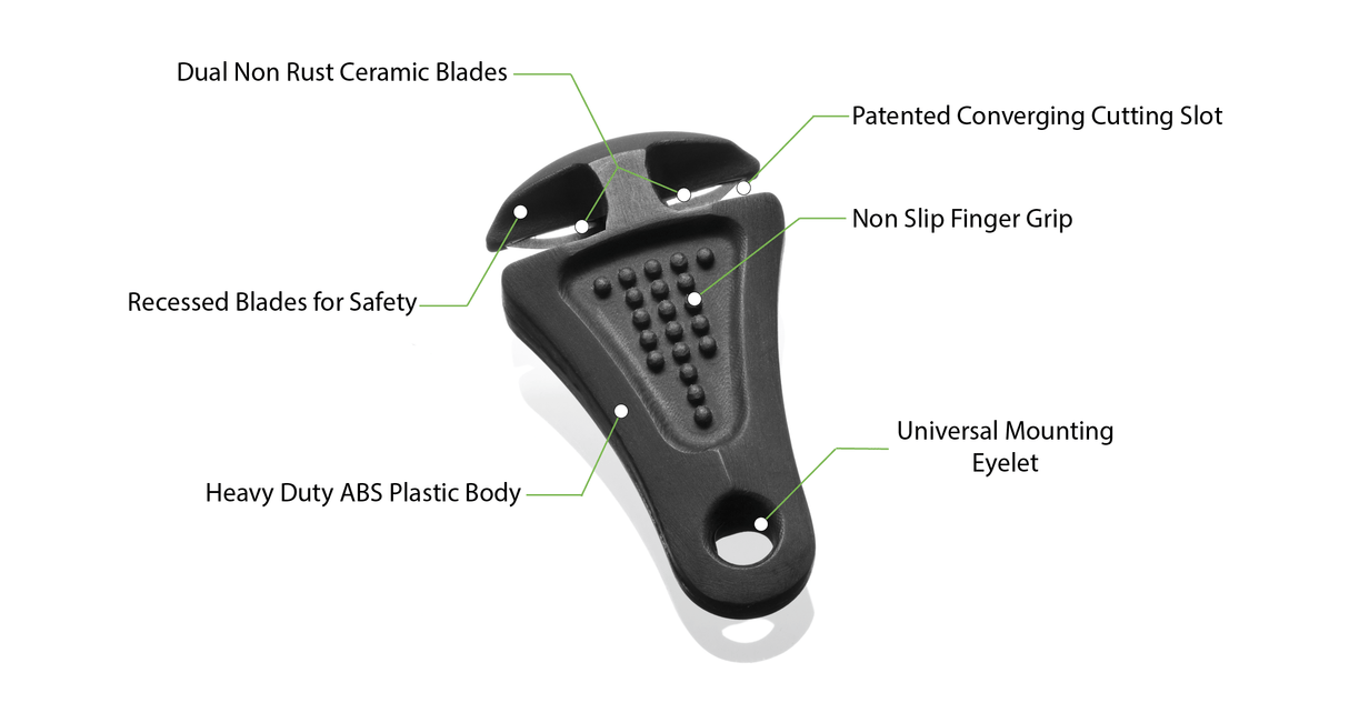 Line Cutterz Ceramic Blade Zipper Pull - Black from Line Cutterz