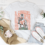A Cowgirl Stand Up For What's Right Even If She Stands Alone Tee From Peachy Sunday