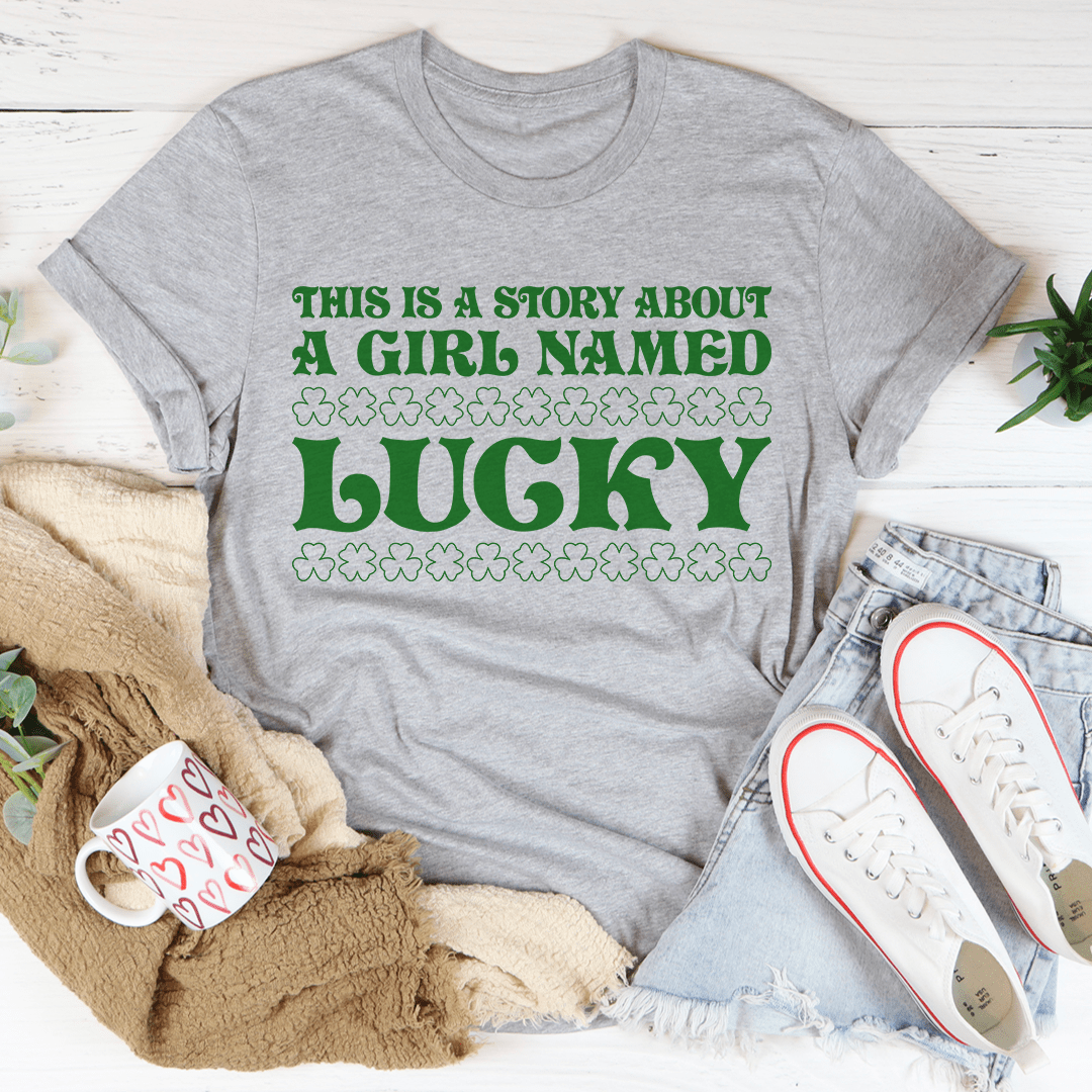 A Girl Named Lucky Tee From Peachy Sunday