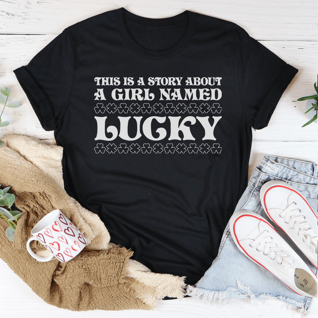 A Girl Named Lucky Tee From Peachy Sunday