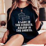 A Lady In Streets Asleep In The Sheets Tee From Peachy Sunday