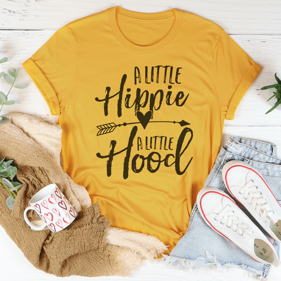 A little hippie a little hood Tee From Peachy Sunday
