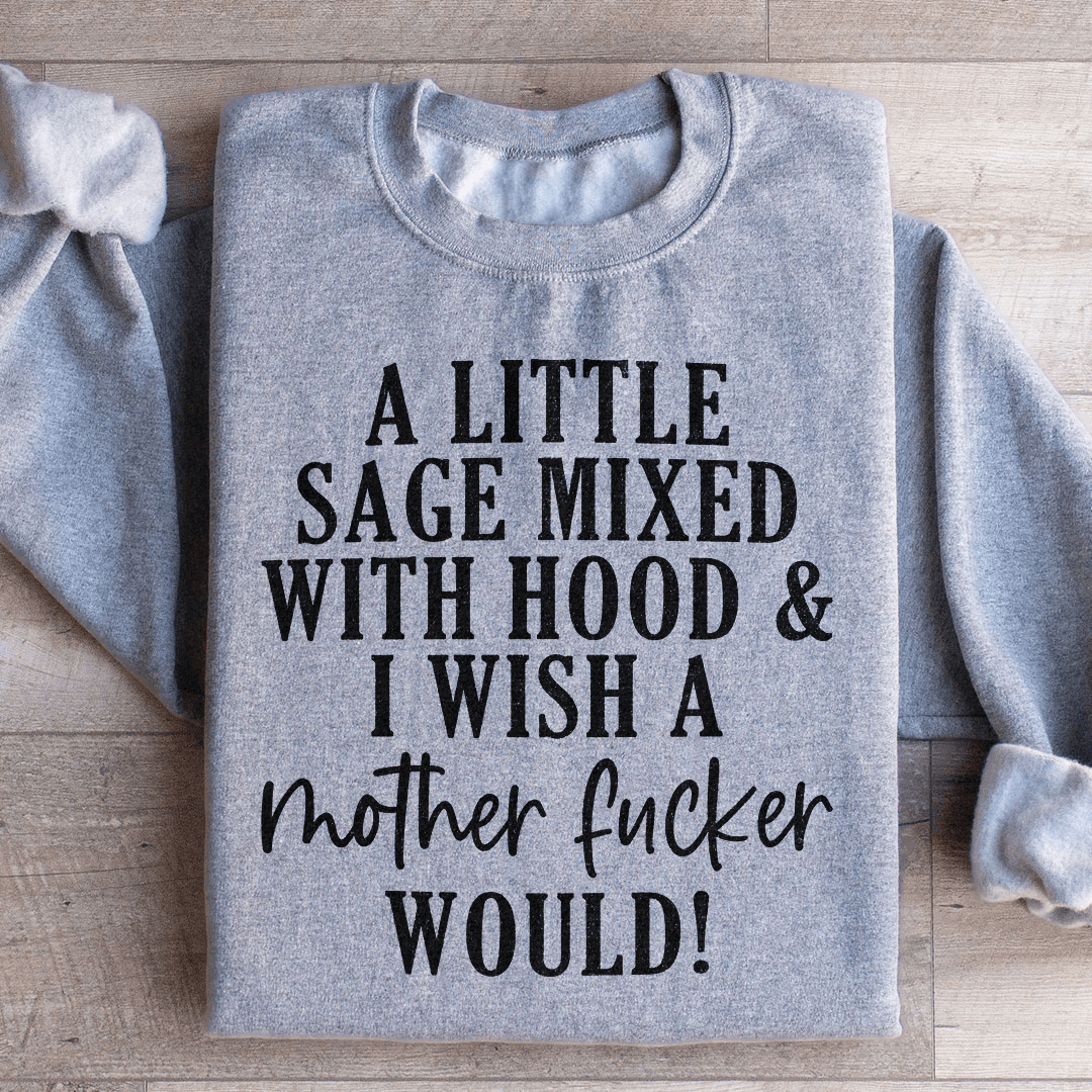 A Little Sage Mixed With Hood Sweatshirt From Peachy Sunday