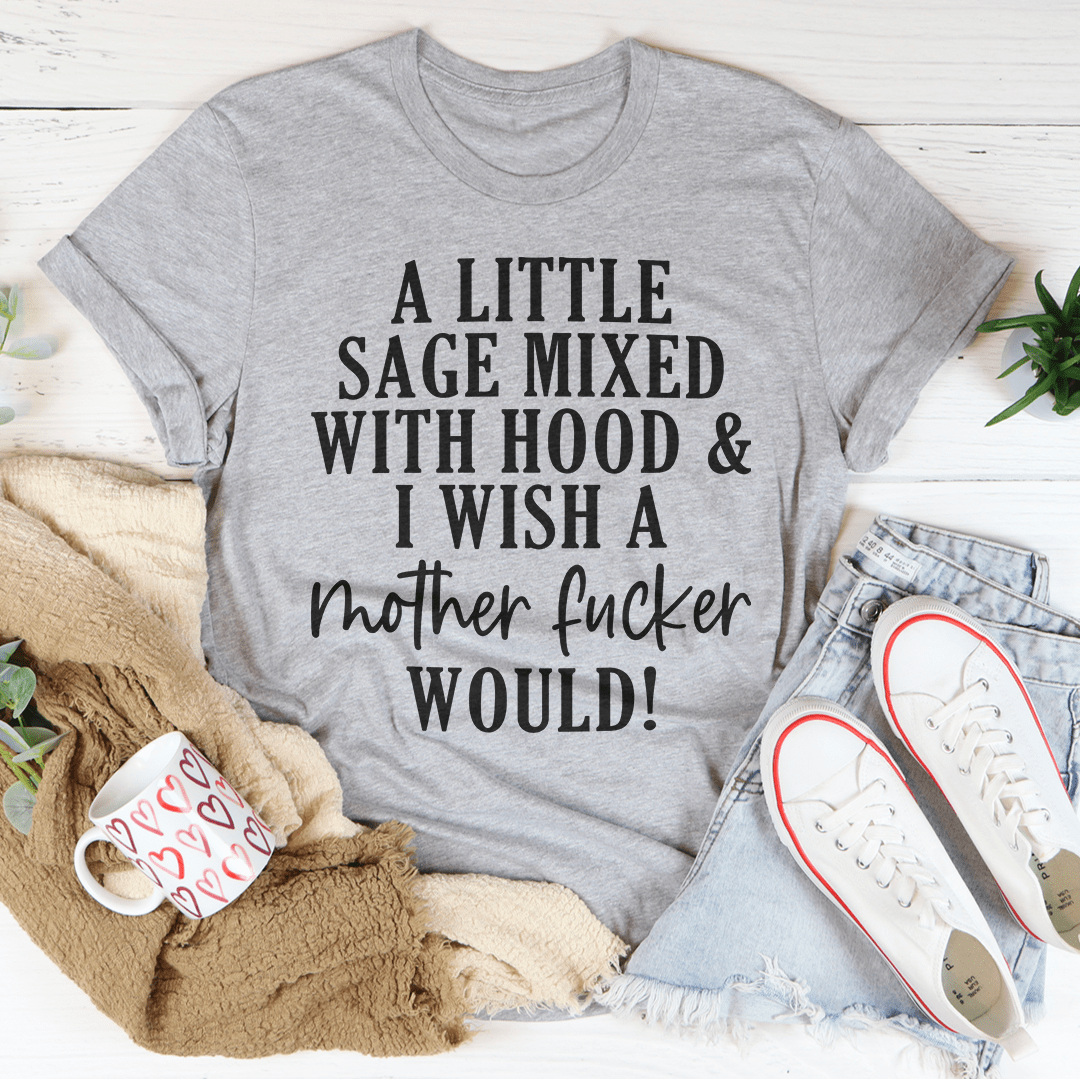 A Little Sage Mixed With Hood Tee From Peachy Sunday