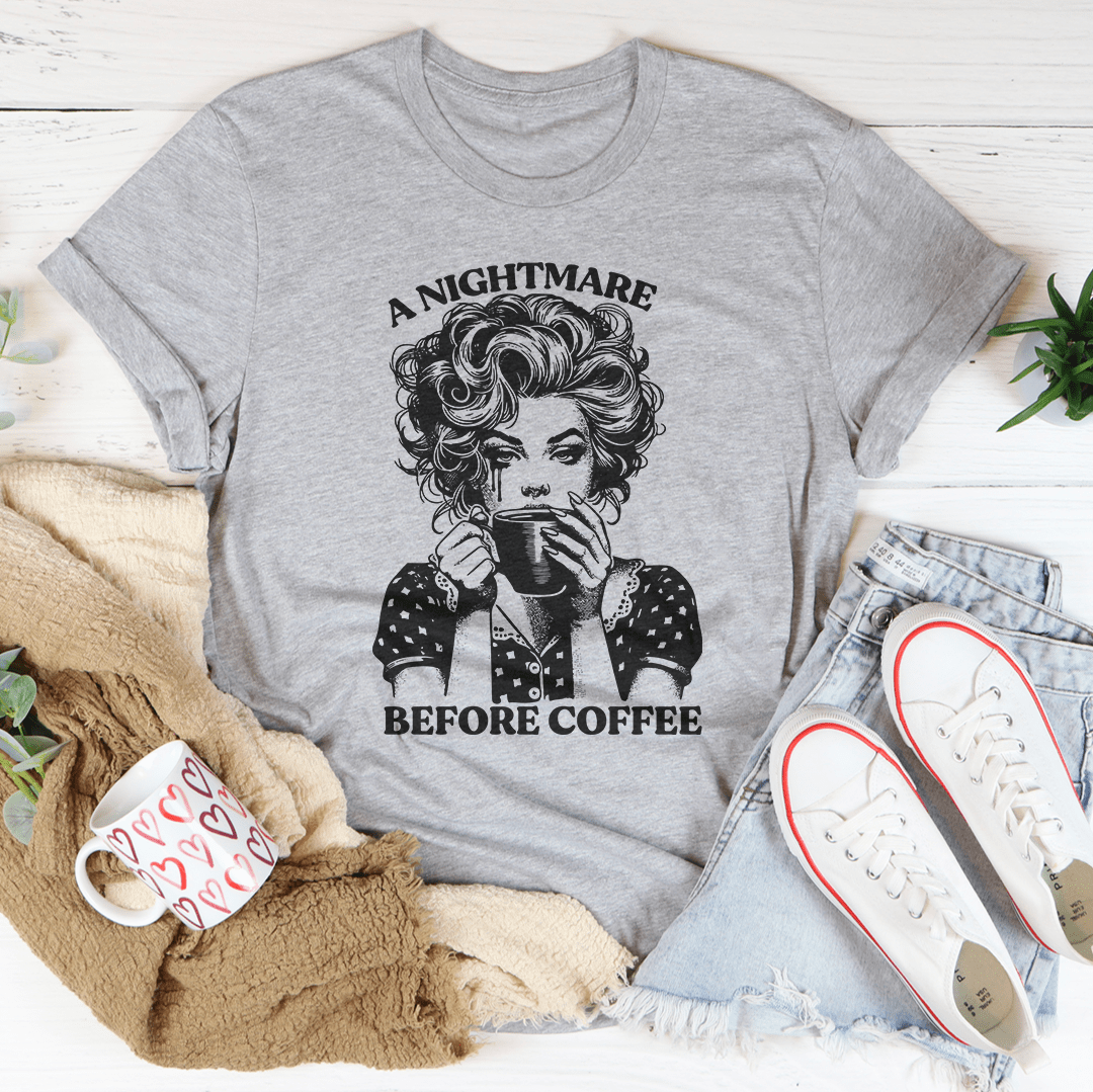 A Nightmare Before Coffee Tee From Peachy Sunday