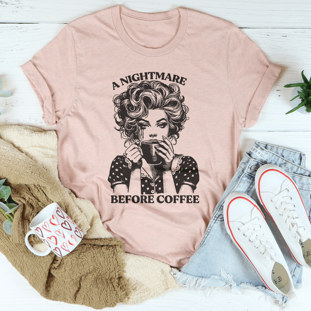 A Nightmare Before Coffee Tee From Peachy Sunday