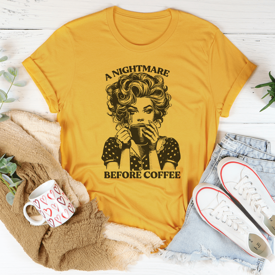 A Nightmare Before Coffee Tee From Peachy Sunday