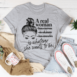 A Real Woman Tee From Peachy Sunday