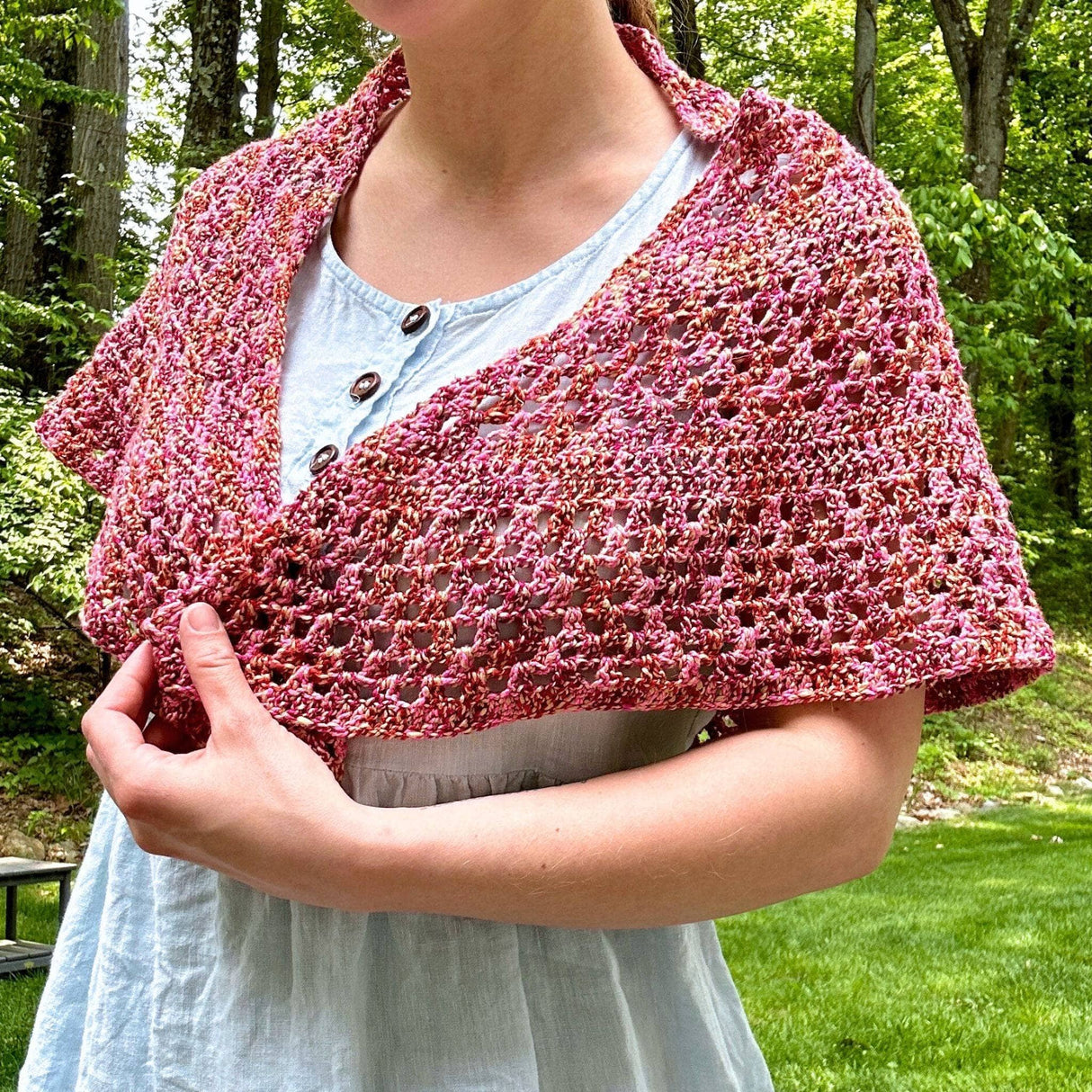 A Walk in the Garden Shawl Crochet Pattern from Darn Good Yarn