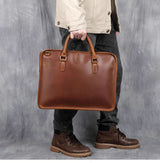 The Hemming Leather Laptop Bag | Vintage Leather Briefcase from STEEL HORSE LEATHER