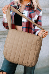 Kylie Quilted Zipper Tote Bag From Threaded Pear