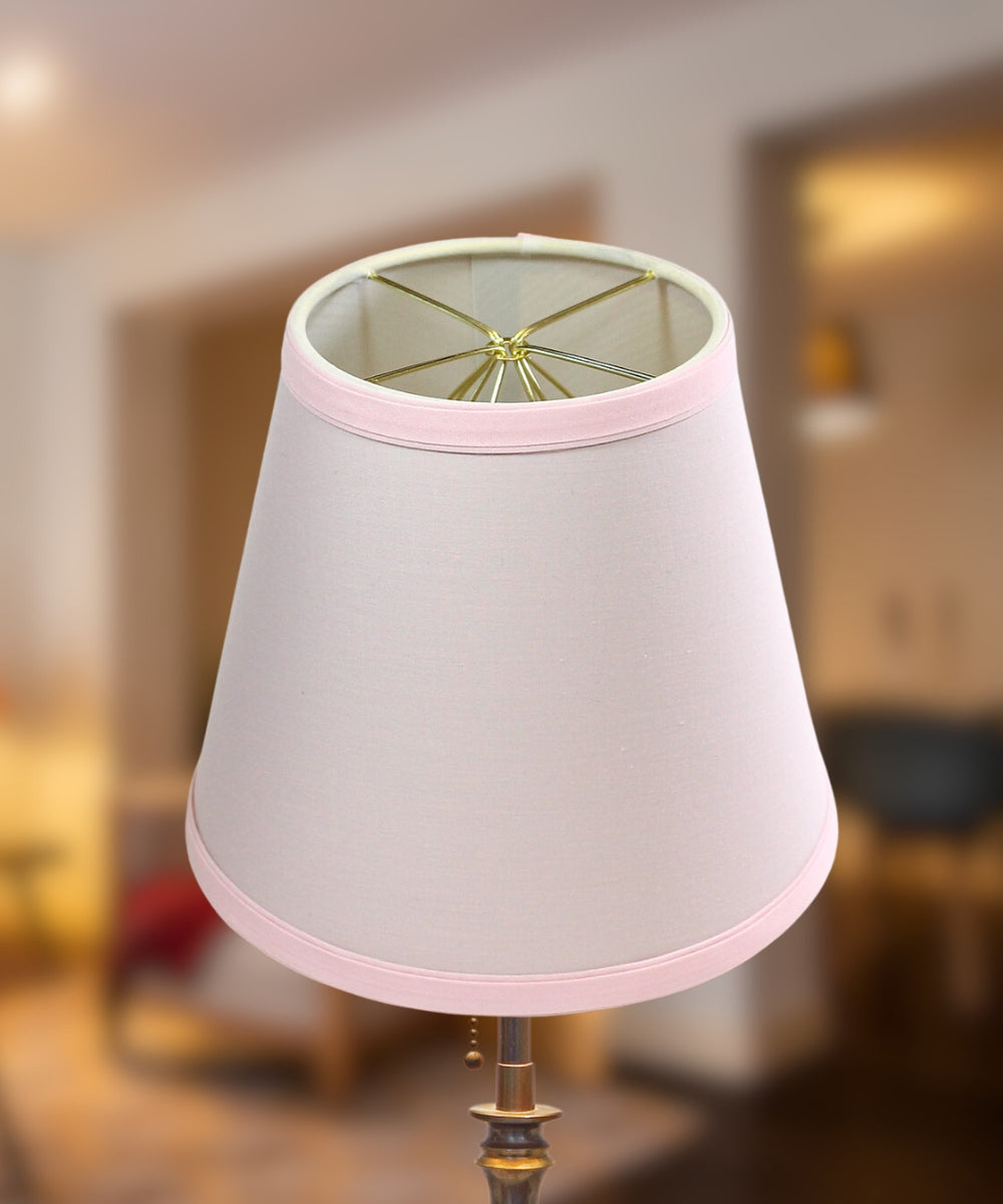 Empire Linen 8"W x 7"H Edison Clip On Lamp Shade Pale Dogwood Pink from LampsUSA