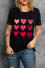 Black Valentine's Day Heart T-Shirts from MsDressly