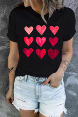 Black Valentine's Day Heart T-Shirts from MsDressly