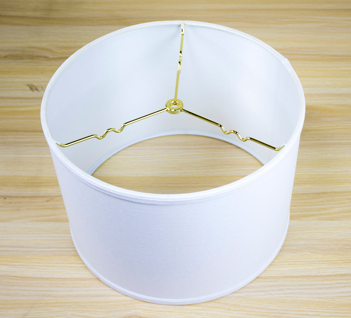 Drum Lamp Shade Premium White Linen 14"W x 10"H from LampsUSA