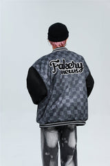 Checkered Winter Bomber Jacket from Niepce Inc