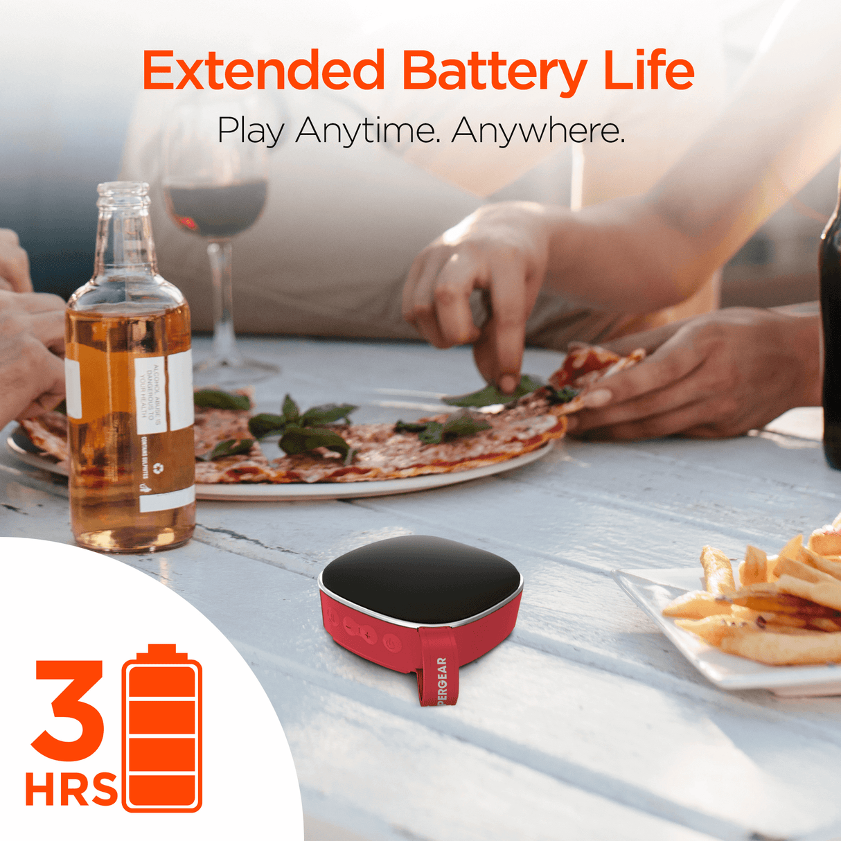 HyperGear Fabrix Mini Wireless Speaker - Red from Jupiter Gear Home