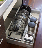 Adjustable Pot Lid and Frying Pan Organizer - Steel from Yamazaki Home