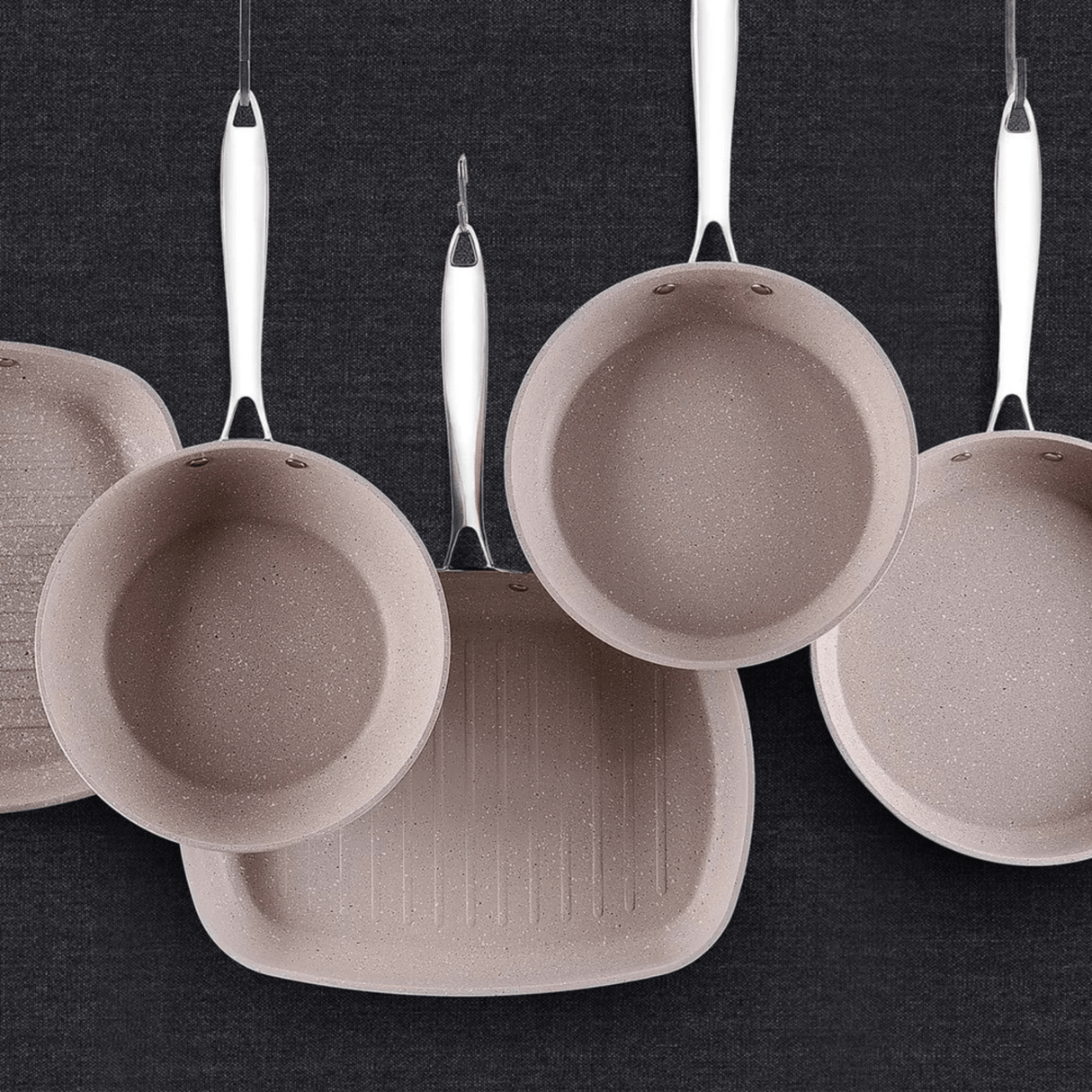 Korkmaz Granita 9.5-Inch Non-Stick Aluminum Fry Pan and Tava from Jupiter Gear Home