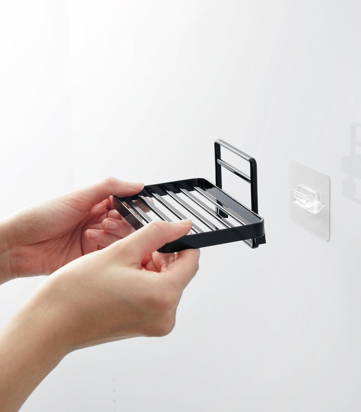 Traceless Adhesive Soap Tray - Steel from Yamazaki Home