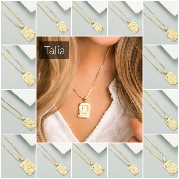 Classy Pendant Talia Initial Gold Letter Necklace from My Pampered Life Seattle