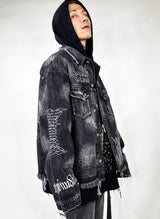 Shadow Destruction Denim Jacket from Niepce Inc
