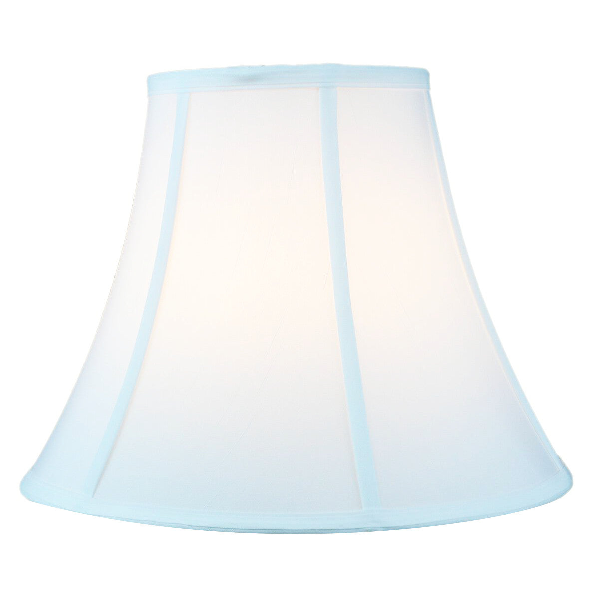 White Bell 14"W x 11"H Shantung Lampshade From LampsUSA