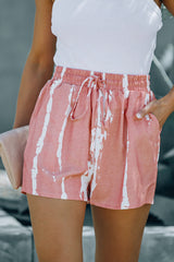 Murphy Tie Dye Drawstring Casual Shorts From Threaded Pear