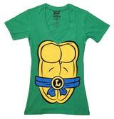 Teenage Mutant Ninja Turtles Leonardo Costume With Mask Junior V Neck T-Shirt From Your Favorite T Shirts