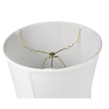 Large 14"x16"x17" Drum Lampshade White Shantung, Large Cylinder Replacement Lamp Shade for Tall Table Lamps from LampsUSA