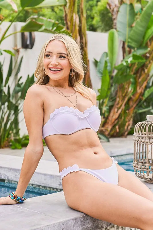 And The Why Frill Trim Bandeau Bikini Swim Set from My Pampered Life Seattle