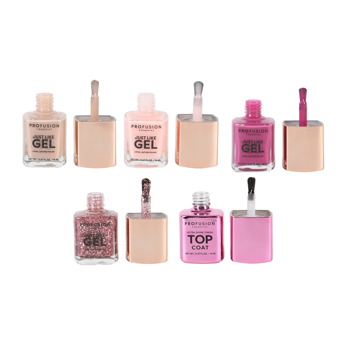 Shining Star Gel Effect Nail Polish Set from Profusion Cosmetics