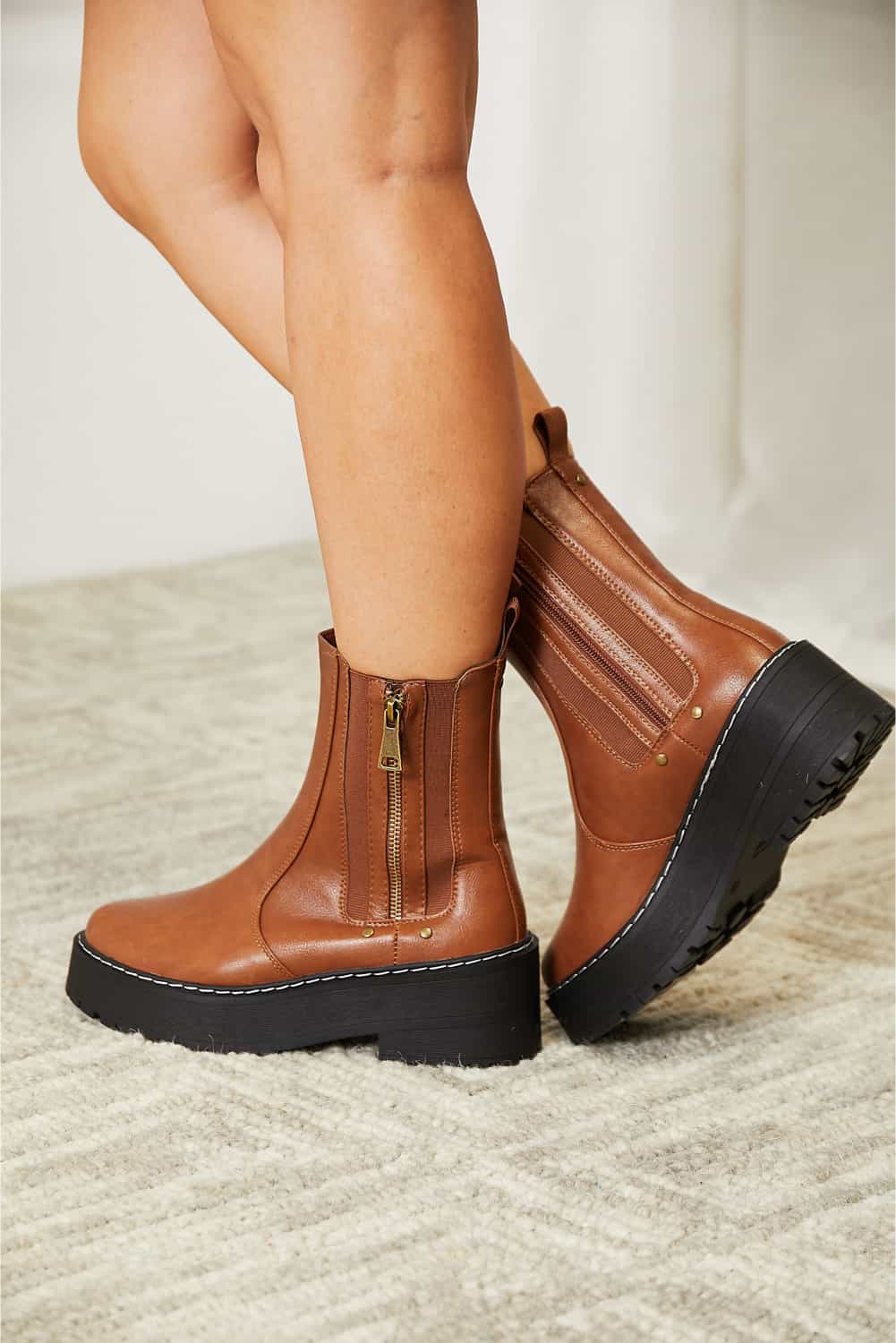 Forever Link Side Zip Platform Boots from My Pampered Life Seattle