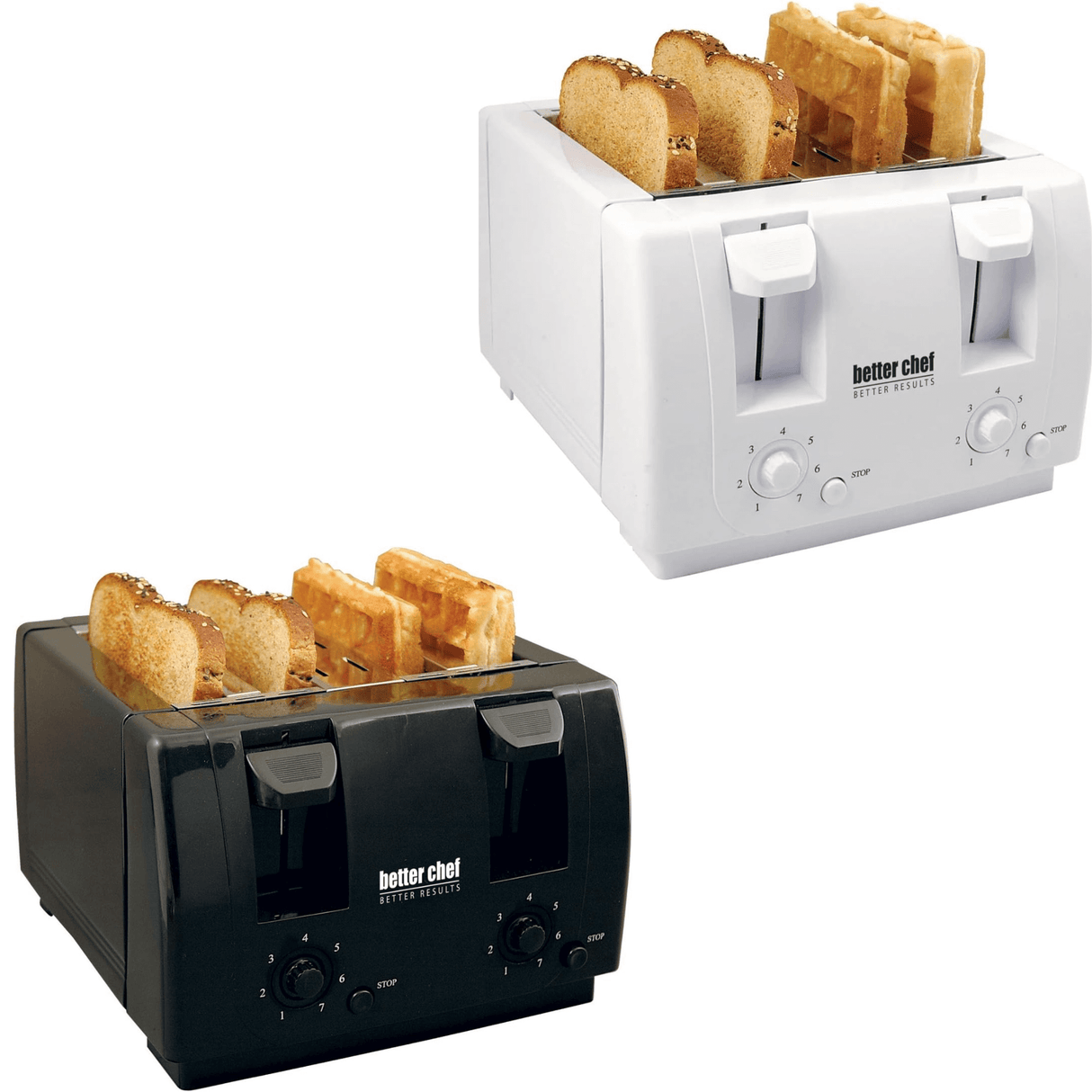 Better Chef Wide Slot 4-Slice Dual Control Toaster from Jupiter Gear Home