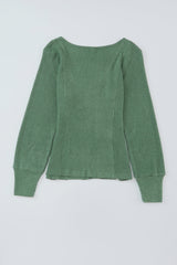Autumn Green Knit Top from MsDressly