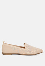 Abedi Rhinestone Embellished Pull Tab Loafers from London Rag International